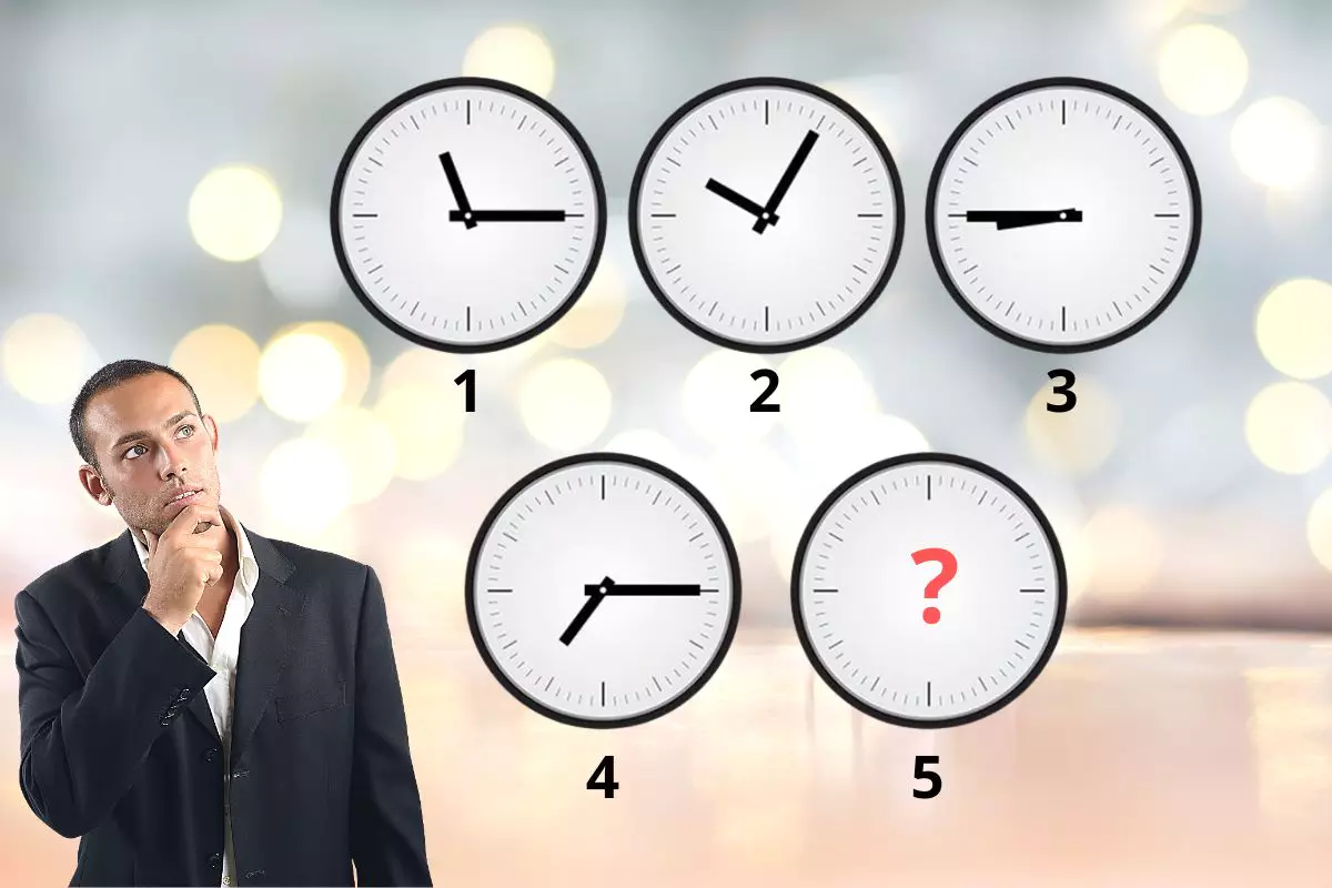 IQ test: what time should the last clock show?