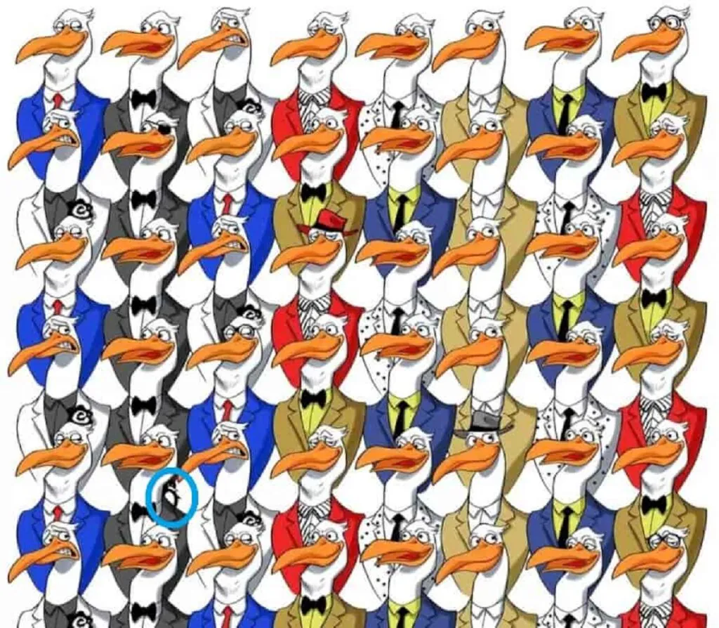 Find the penguin among the ostriches